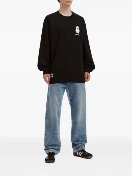 Lung tricou Fingercroxx cu imagine negru