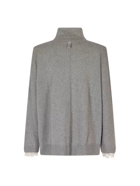Dzianinowy sweter Alberta Ferretti szary