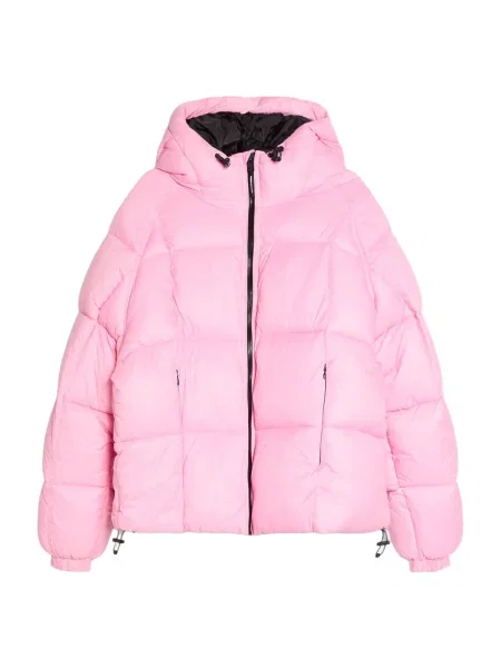 Bershka Zimska jakna roza črna