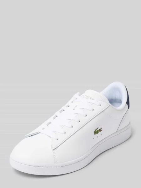 Sneakersy z naturalnej skóry model Lacoste białe