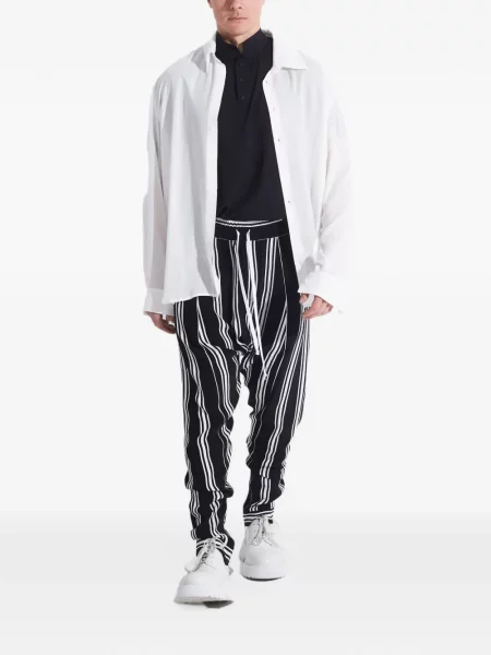 Pantaloni Tessitura cu dungi negru