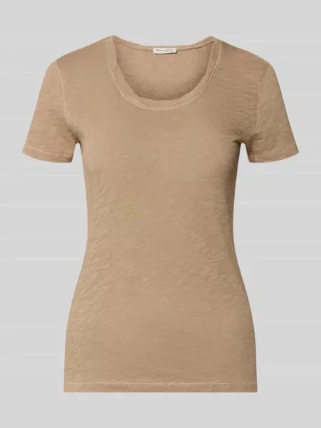 T-shirt o kroju regular fit z czystej bawełny Marc O'polo beżowa