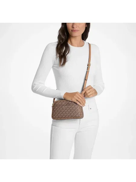 Michael Kors Torebki Kobieta ONE SIZE Skóra Listonoszka z powlekanej drukowanej tkaniny brązowy