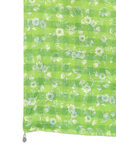 Fular Loewe cu model floral cu imagine verde