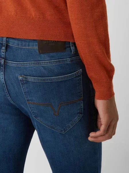 Jeansy o kroju modern fit z dodatkiem streczu model ‘Mitch’ Joop! Jeans niebieskie