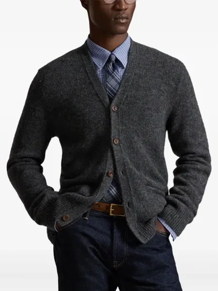 Dlouhá pruhovaná s límcem kšiltovka Polo Ralph Lauren modrá