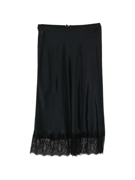 Fustă midi Moschino din dantelă până la genunchi negru