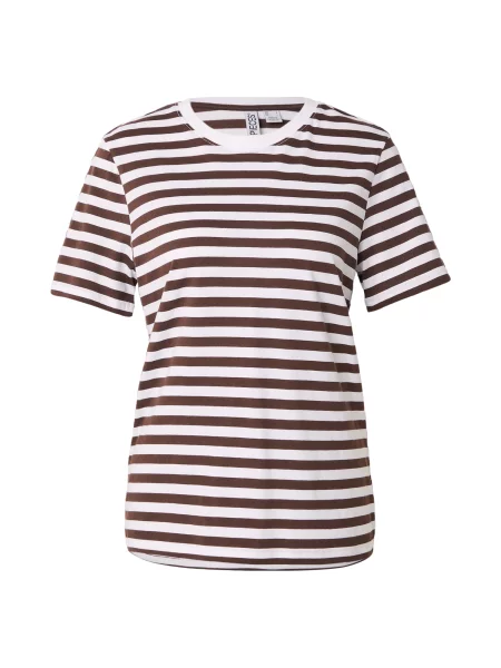 PIECES Tricou PCRIA ciocolatiu alb
