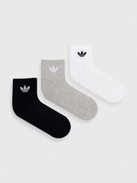 Wielobarwność skarpety Adidas Originals o krotszym kroju klasyczne czarne