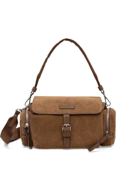 Torebka crossbody Marc O'polo zamszowa brązowa
