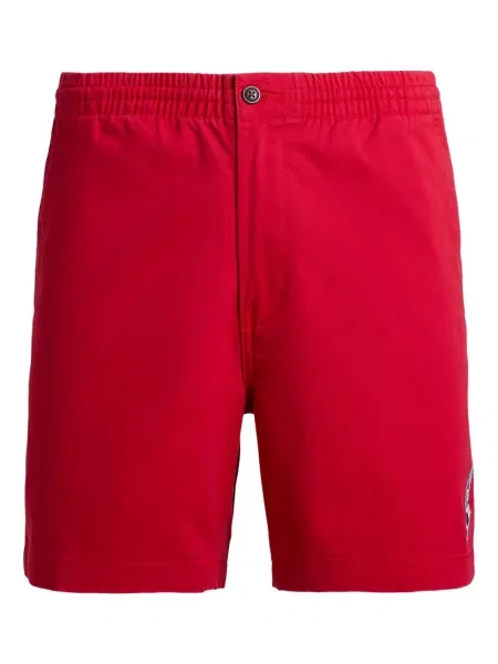 Pletene sportske kratke hlače Polo Ralph Lauren s printom bijela