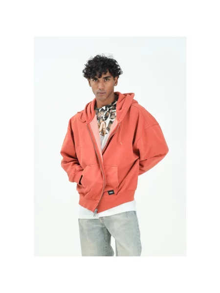 Vans LX Zip Hoodie Mężczyźni Bluzy i bluzy z kapturem Vans Size: S pomarańczowy