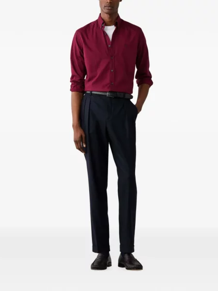 Cămașă Hackett London din țesătură twill roșu