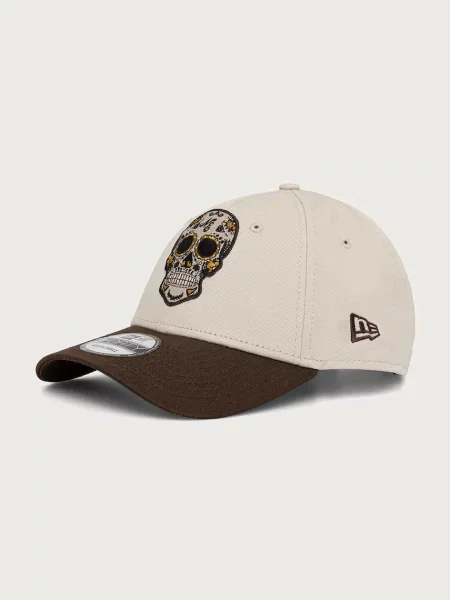 New Era czapka z daszkiem NE SKULL STNABR beżowa