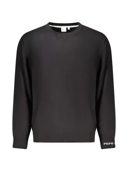 Pulover Pepe Jeans cu decolteu rotund negru