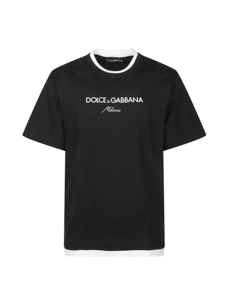 Haftowana koszulka Dolce And Gabbana czarna