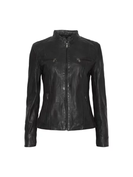 Kurtka skórzana Btfcph biker czarna