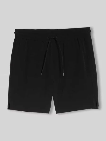 Szorty dresowe o kroju relaxed fit z tunelem Tom Tailor Denim czarne