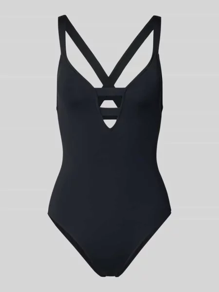 Body z dekoltem w serek Seafolly czarny