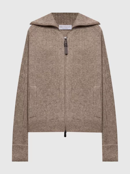Кардиган Brunello Cucinelli коричневый