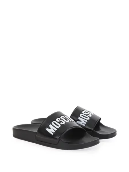 Papuci Moschino cu autograf negru
