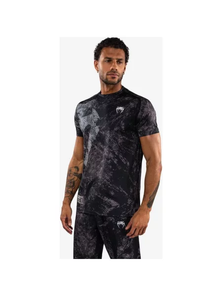 Koszulka z krótkim rękawem Venum Rage & Workout Dry Tech ciemnoszary S czarny