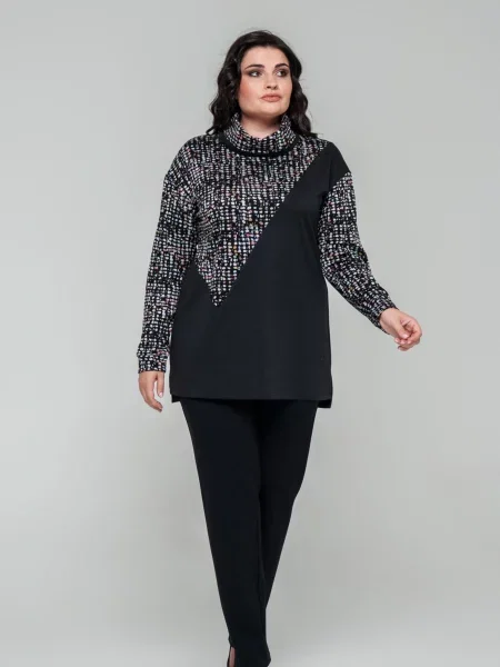 Туніка All Posa текстиль чорний