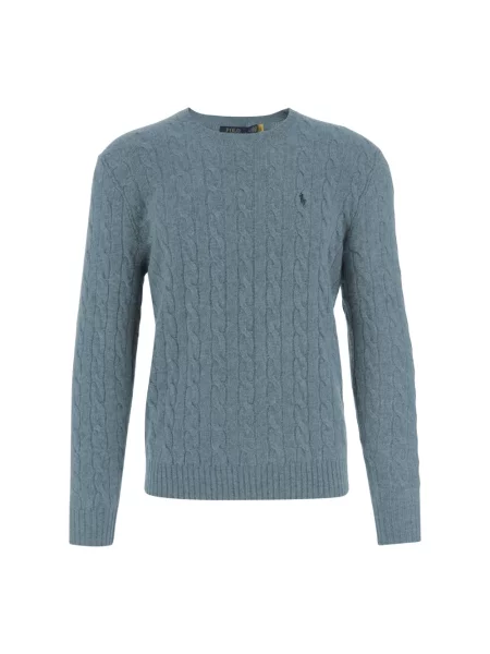 Sweter Polo Ralph Lauren wełniany niebieski