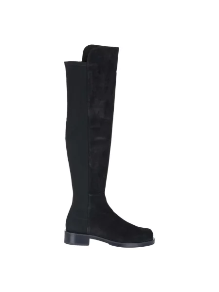 Muszkieterki Stuart Weitzman zamszowe czarne