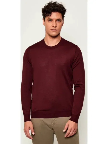 Oscar Jacobson De lână pulover Miguel bordo