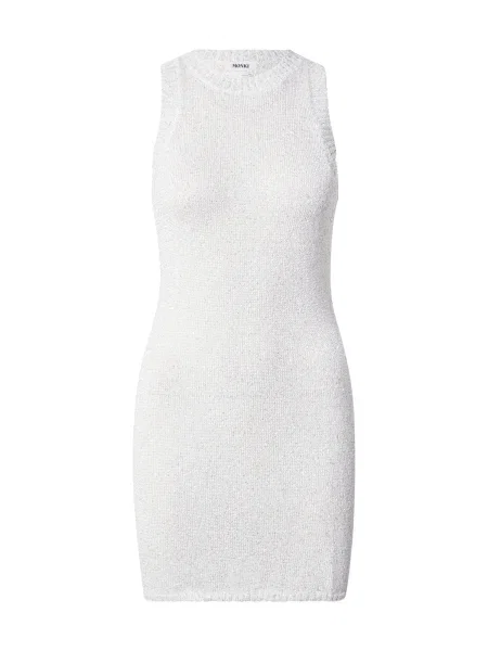 Monki Rochie tricotat alb