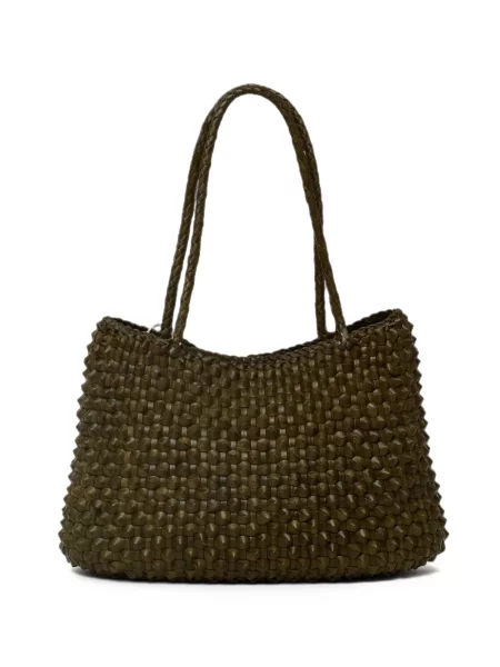 Geantă shopper Dragon Diffusion din piele verde