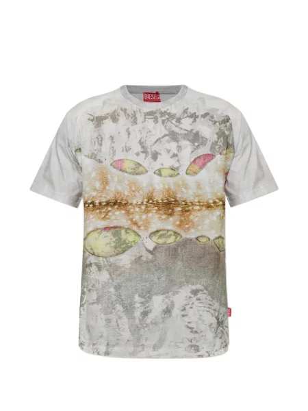 Tricou Diesel cu imagine gri