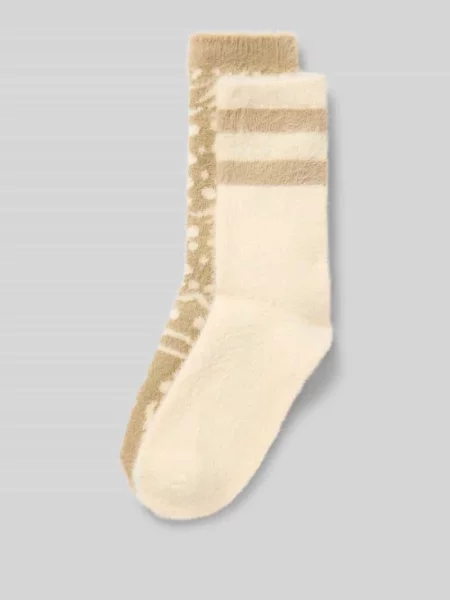 Skarpety o puszystym wyglądzie model Cozy w zestaw 2 szt. Camano beżowe