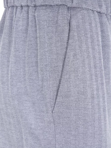 Hlače Via Masini 80 s herringbone uzorkom siva