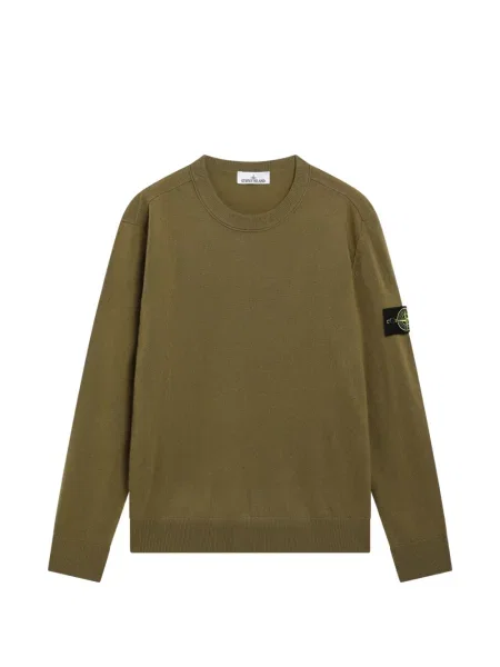 Pulover Stone Island de lână cu strasuri verde