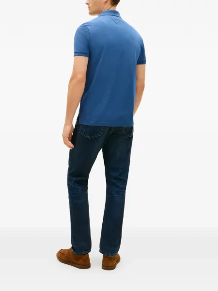 Tricou polo Tommy Hilfiger scurt albastru