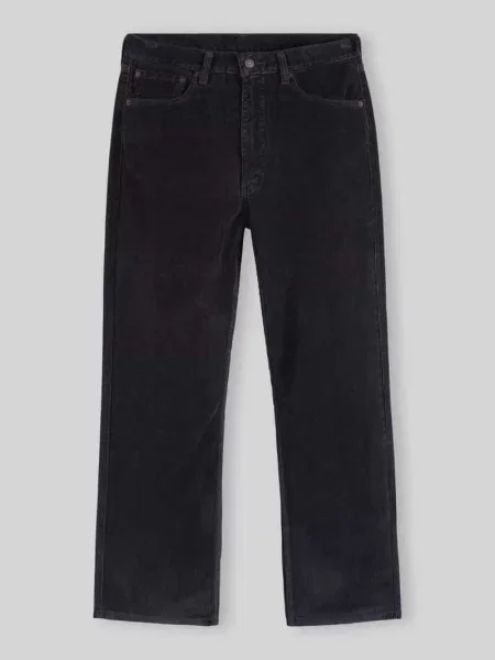 Spodnie o prostym kroju loose fit ze sztruksu z czystej bawełny model Levi's czarne