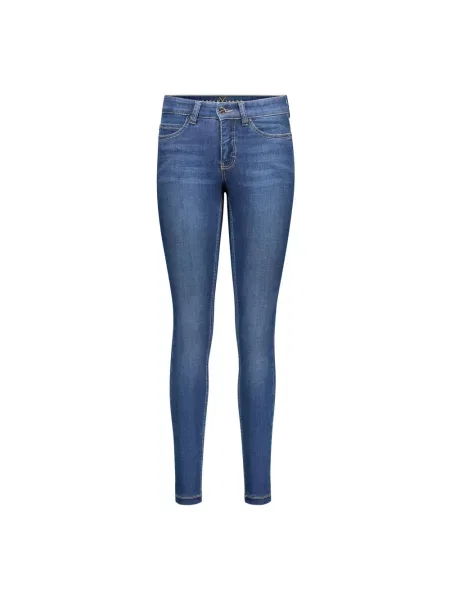 Skinny jeansy skinny Mac niebieskie