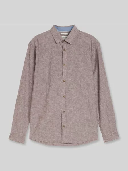 Koszula casualowa o kroju regular fit z mieszanki lnu i bawełny Tom Tailor