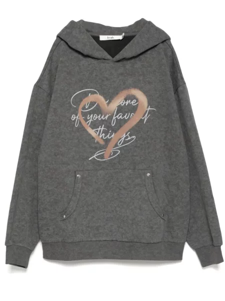 Bluza z kapturem B+ab z nadrukiem szara