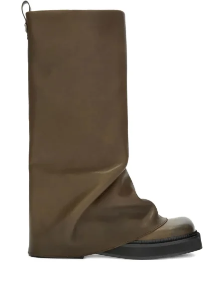 Botine The Attico din piele verde