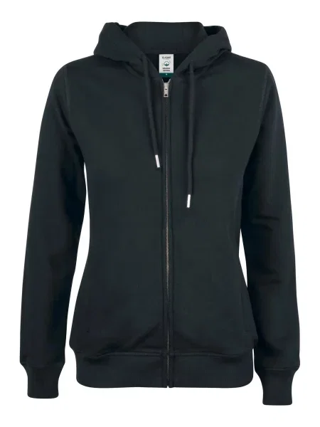 Clique Premium OC Hoody Full Zip – bluza z kapturem z bawełny czarna