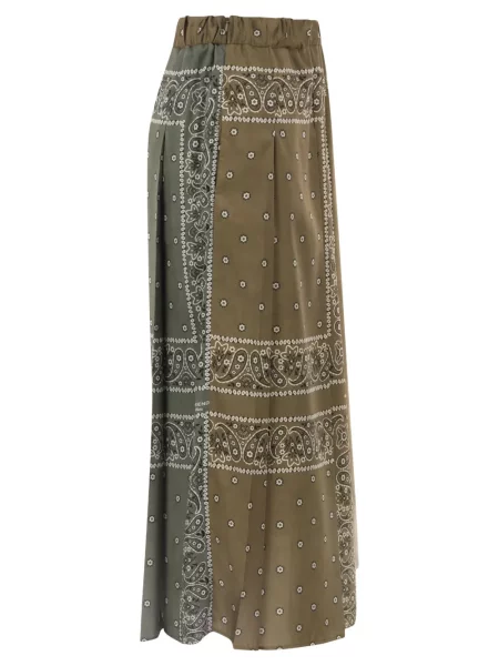 Fustă Weekend Max Mara din țesătură twill verde