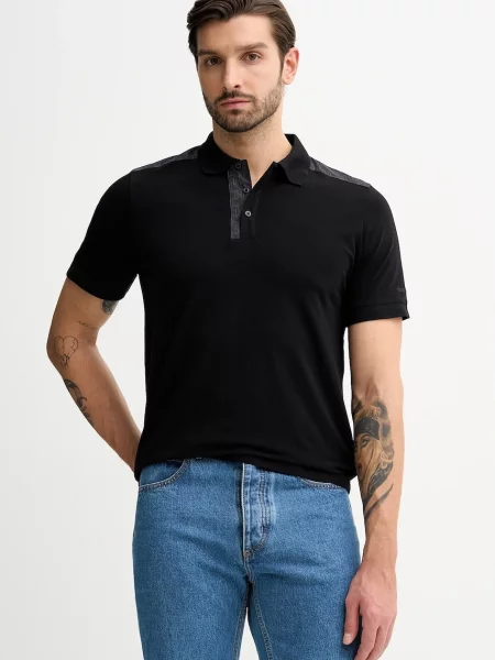 Karl Lagerfeld tricou polo uni negru