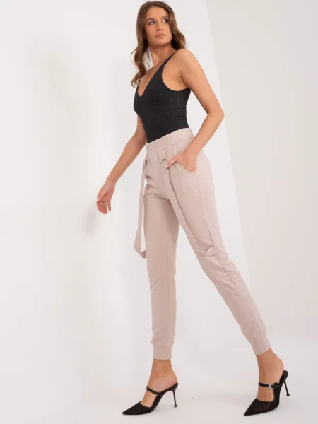 Sportske hlače Fashionhunters bež