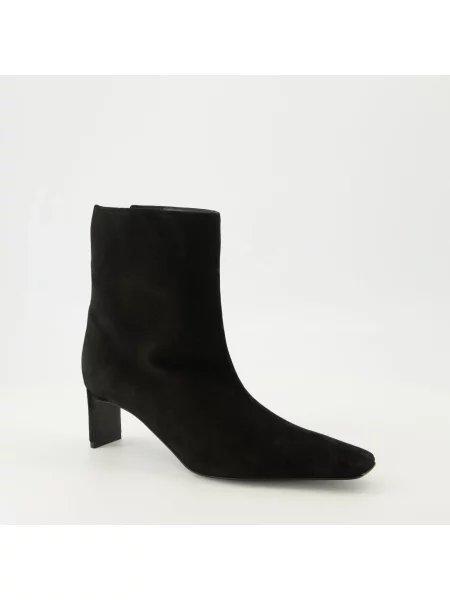 Buty do kostki Khaite skórzane czarne