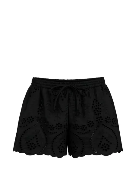 Pantaloni scurți Natalie Martin cu broderie negru