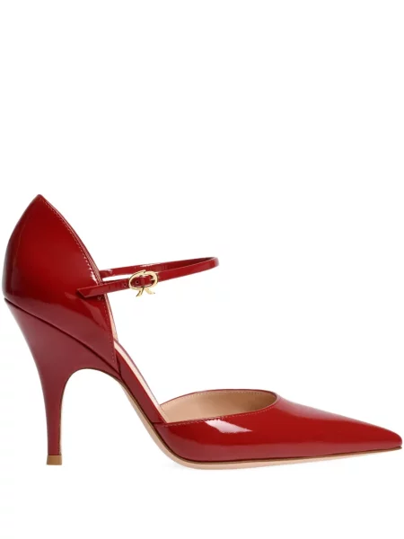 Pantofi cu toc Gianvito Rossi din piele roșu