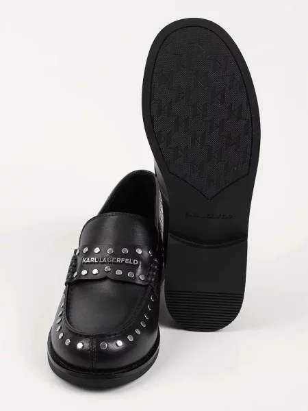 Кожаные мокасины Karl Lagerfeld черные